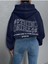 Kadın Ters Düz Nothing Baskılı Oversize Sweatshirt 5