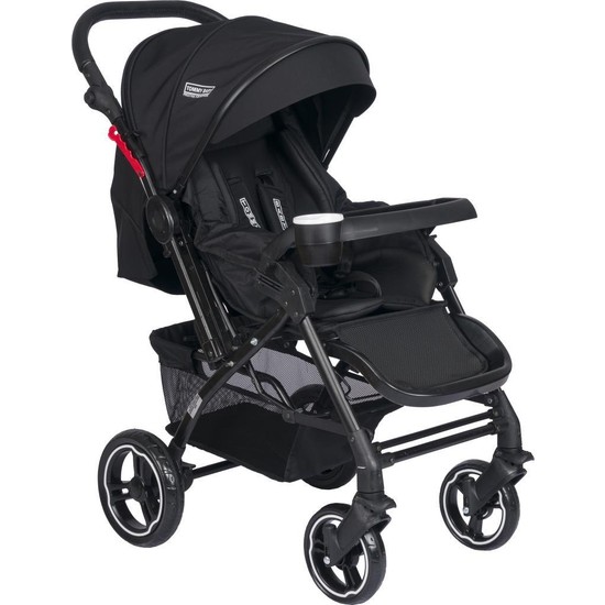 Tommybaby Tornado Plus Black Alüminyum Çift Yönlü Bebek Arabası 25 kg Taşıma Kapasitesi ve Katlanabilme Özelliği
