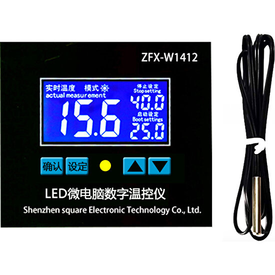 ZFX ZFX-W1412A 220VOLT 16A LCD  Pano Tip Termostat Kuluçka Makinalarına Uygun