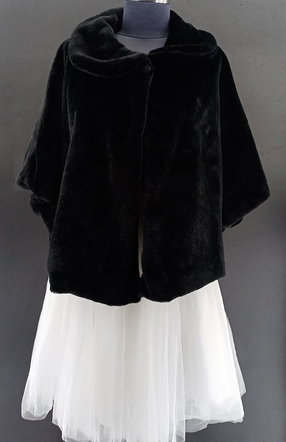 Butik İzmirden Siyah Gelin Etol Kürk Bolero