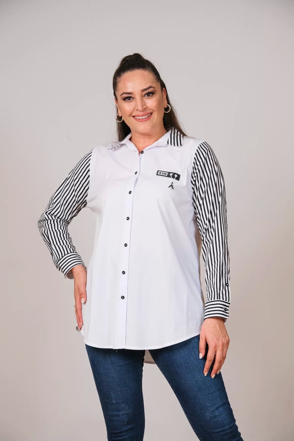 Lady Majestic Büyük Beden Kadın Gömlek