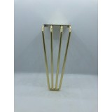 Karakoç Metal, 4 Mil 20 cm Gold  Berjer,koltuk, Mobilya  Ayağı (4 Adet)