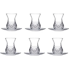 Paşabahçe Timeless Kesme Kristal Çay Bardağı Seti Takımı - 12 Parça Çay Seti 96992