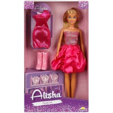 Alisha Gece Elbiseli Bebek Oyun Seti Pembe-Simli