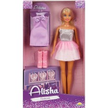 Alisha Gece Elbiseli Bebek Oyun Seti Gri-Açık Pembe