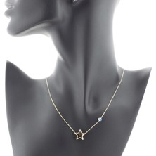 İryum 14 Ayar Altın Yıldız Kolye