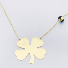 İryum 14 Ayar Altın Yonca Kolye