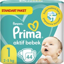 Prima Bebek Bezi Aktif Bebek 1 Numara 44 Adet Standart Paket