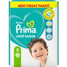 Prima Bebek Bezi Aktif Bebek 6 Numara 23 Adet Standart Paket