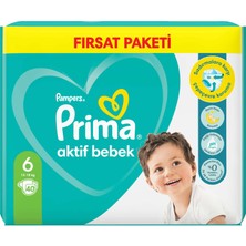 Prima Bebek Bezi Aktif Bebek 6 Numara 40 Adet Fırsat Paketi