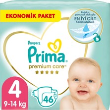 Prima Bebek Bezi Premium Care 4 Beden 46 Adet Ekonomik Paket