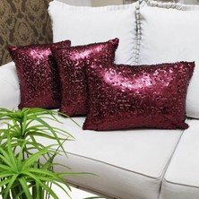 Körfez Kırlent Pul Payetli Kırlent Kılıfı 3lü Kombin Set