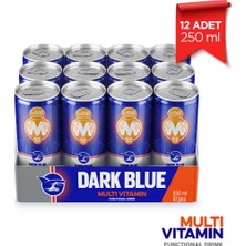 Dark Blue Multivitamin Enerji İçeceği, 250 ml (12'li Paket, 12 adet x 250 ml)