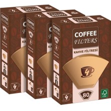 Vestron Coffee Filters Filtre Kahve Kağıdı 1/4 3 x 80'li