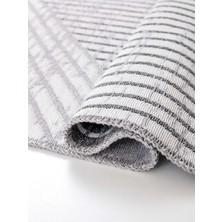 Saraz Halı Bohem Serisi Kilim Gri Çift Taraflı Dokuma Pamuklu Kilim Bhmq2
