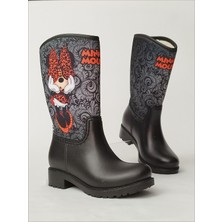Sea & Blue Shoes Minnie Büyük Tokalı Su Geçirmeyen Kız Çocuk Yağmur Çizmesi