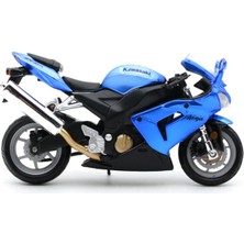 Toyaş 1:18 Kawasaki Ninja Zx 10R Mavi Model Motosiklet Bburago