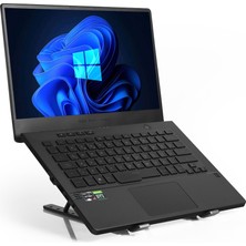 Tx Portable Stand 9cm Fanlı Kademe Yükseklik Ayarlı 15.6"e Kadar Destekli Alüminyum Katlanabilir Notebook Standı (TXACNBPS03)