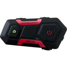 Knmaster KN2150 Motosiklet Kask İnterkom Bluetooth Intercom Kulaklık Seti Kırmızı