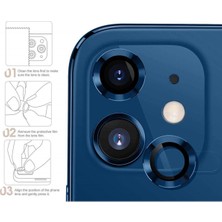 MobileGaraj Apple iPhone 12 Mini Uyumlu Metal Ekran Koruyucu - Mavi