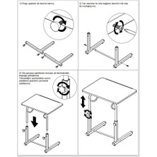 Depolife Akrobat Yan Sehpa Yabla Eğim ve Yükseklik Ayarlı Notebook Laptop Çalışma Masası