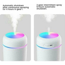 Salmoph 300ML USB Powered Mini Hava Nemlendiricisi Kuzulu Yağ Nemlendiricisi Beyaz (Yurt Dışından)