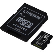 Kingston 64GB Micro Sd Canvas 100MB/S SDCS2/64GB