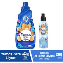 Yumoş Jet Fresh Giysi Spreyi Lilyum 200 Mlx1+Yumoş Konsantre Çamaşır Yumuşatıcısı Lilyum 1440 Mlx1