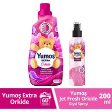 Yumoş Jet Fresh Giysi Spreyi Orkide 200 Mlx1+Yumoş Yumuşatıcısı Extra Konsantre Orkide 1440MLX1