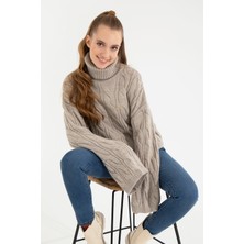 U.S. Polo Assn. Kadın Taş Melanj Triko Kazak 50254500-VR225