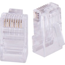 Qport Cat6 Utp Q-J650 RJ45 100LÜ Paket Plastik Konnektör