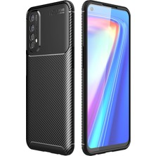 Newface Realme 7 Kılıf Focus Karbon Silikon - Siyah