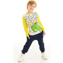 Denokids Rawr Dino Erkek Çocuk T-Shirt Pantolon Takım