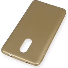 Newface Xiaomi Redmi Note 4x Kılıf Premium Rubber Silikon - Gold