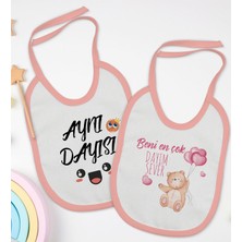 BK Kids Dayı Tasarımlı 2’li Pembe Mama Önlüğü-1