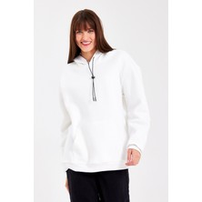 3 Iplik Oversize Kapşonlu Sweatshirt