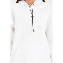 3 Iplik Oversize Kapşonlu Sweatshirt