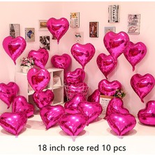 Çıtı Pıtı Store 18 Inç Pembe Kalp Balon Aşk 10 Lu