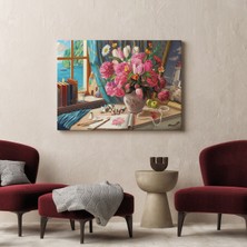 Aydın Ticaret Deniz Manzaralı Yağlıboya Görünüm Dekoratif Kanvas Tablo ( Üç Parça )