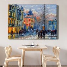 Dünyatablo Kiev Ukranya Yağlıboya Görünüm Dekoratif Kanvas Tablo ( Üç Parça )