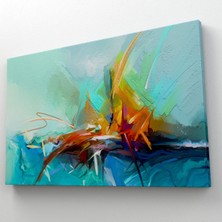 Aydın Ticaret Çağdaş Sanat Soyut Yağlıboya Görünüm Dekoratif Tablo  ( Üç Parça )