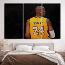 Dünyatablo Kobe Bryant Los Angeles Lakers Kanvas Tablo ( Üç Parça )