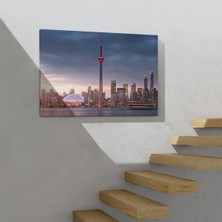 Dünyatablo Kanada Toronto Manzarası Kanvas Tablo ( Üç Parça   )