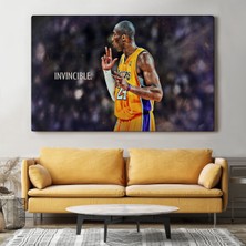 Dünyatablo Kobe Bryant Invincible Black Mamba Kanvas Tablo ( Tek Parça   )