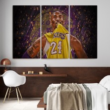 Dünyatablo Kobe Bryant Los Angeles Lakers Kanvas Tablo / Black Mamba ( Üç Parça )