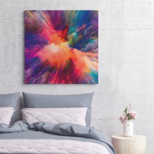 Dünyatablo Yaratıcı Renkler Yağlıboya Görünüm Dekoratif Kanvas Duvar Tablosu