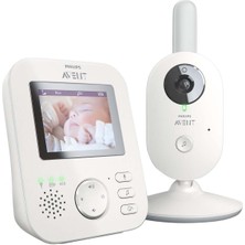 Philips Avent SCD833/26 Video Bebek Telsizi 2,7 Inç Renkli Ekran, Beyaz/gri, 1 Adet