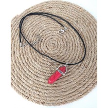 Hd Marketim Çakra Doğal Mercan Taşı Çivi Kolye Takı Bijuteri Kadın Aksesuar