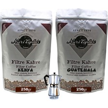 Nuri Toplar Filtre Kahveleri Kenya ve Guatemala Yöresel Paket 2X250 gr