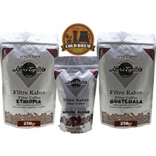 Nuri Toplar Filtre Kahve Ethiopia ve Guatemala House Blend 3'lü Paket